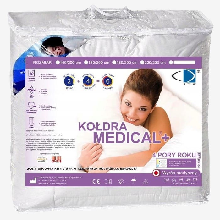 Kołdra Medical®+ 4 Pory Roku 220x200 Medyczna Antyalergiczna