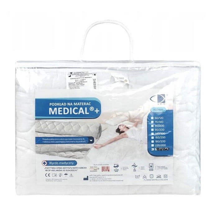 Podkład Na Materac Medical®+ 220x200 Medyczny Antyalergiczny