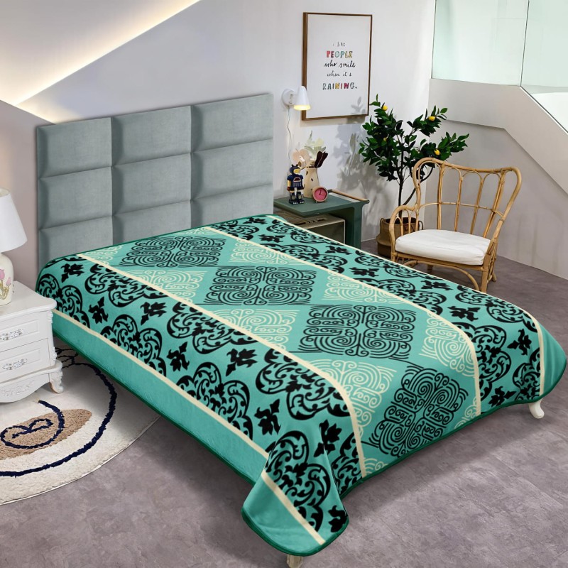 Koc Akrylowy 160x210 Dolce Far Niente Miętowy Ornament G10