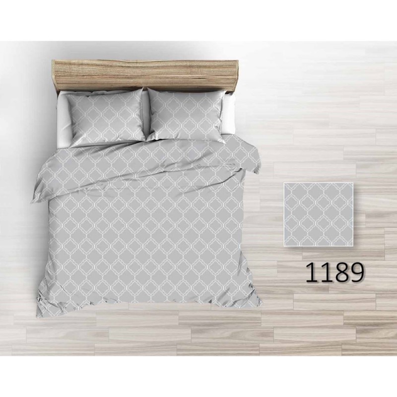 Pościel Bawełniana z Kory 160x200 Szara Maroko 1189