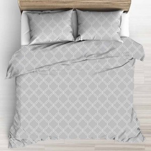 Pościel Bawełniana z Kory 160x200 Szara Maroko 1189