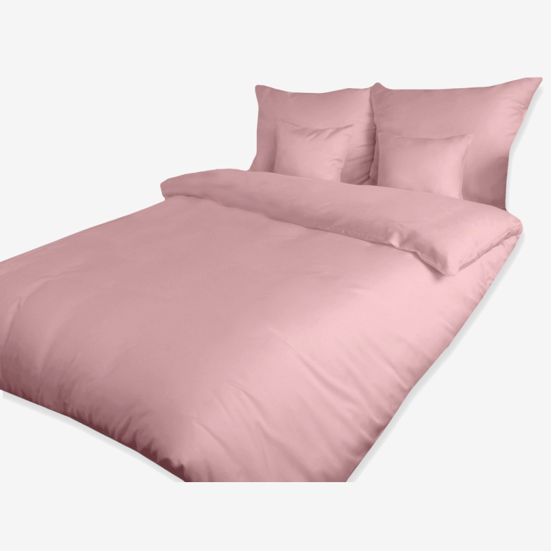 Pościel Satyna Bawełniana 160x200 Pudrowy Róż