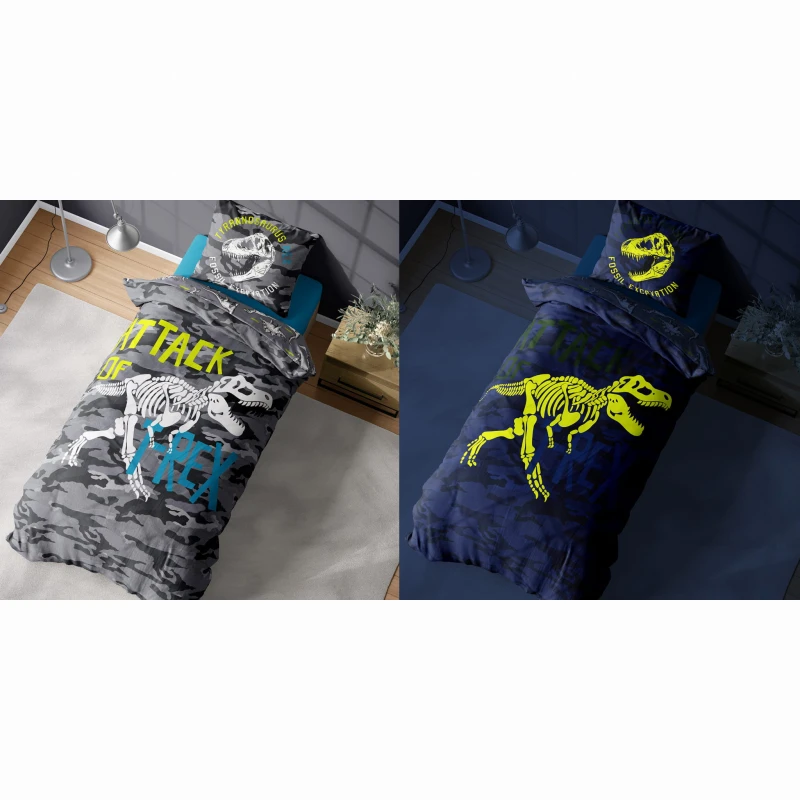 Pościel Fluo Młodzieżowa 140x200 Świecąca 3042A