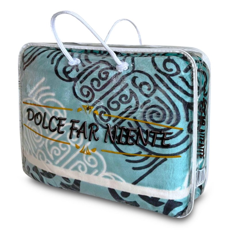 Koc Akrylowy 160x210 Dolce Far Niente Miętowy Ornament G10