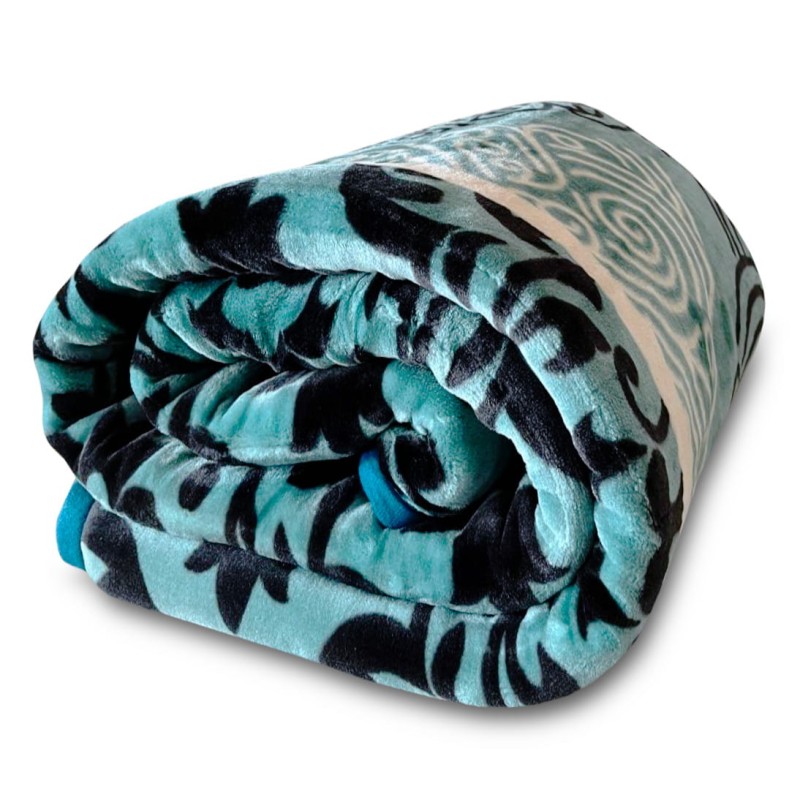 Koc Akrylowy 160x210 Dolce Far Niente Miętowy Ornament G10