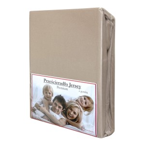 Prześcieradło Jersey z Gumką 120x200 Cappuccino