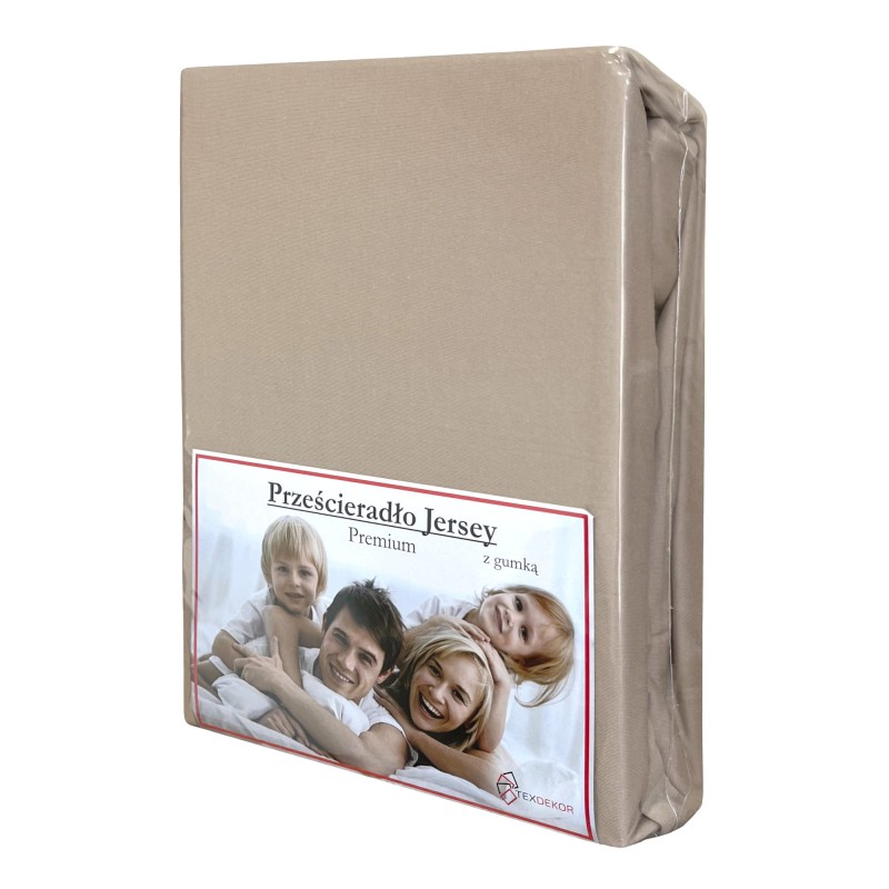 Prześcieradło Jersey z Gumką 140x200 Cappuccino