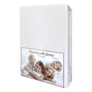 Prześcieradło Jersey z Gumką 90x200 Białe