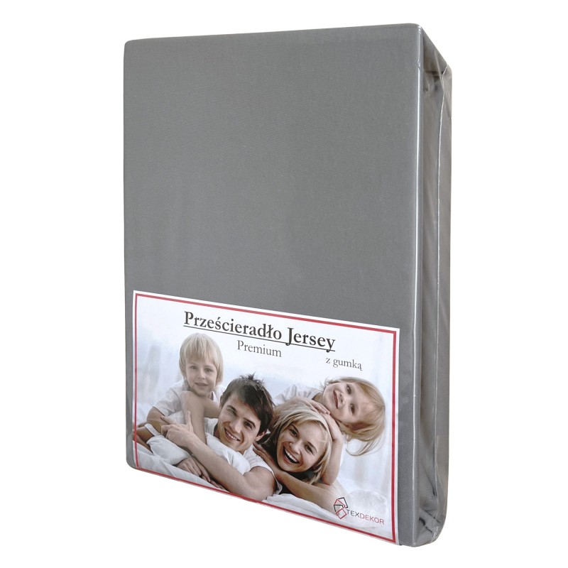 Prześcieradło Jersey z Gumką 220x200 Antracyt