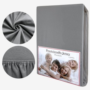 Prześcieradło Jersey z Gumką 220x200 Antracyt
