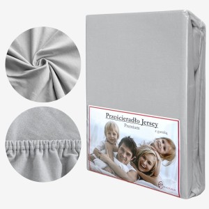 Prześcieradło Jersey z Gumką 160x200 Popiel
