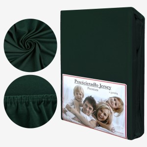 Prześcieradło Jersey z Gumką 220x200 Butelkowa Zieleń
