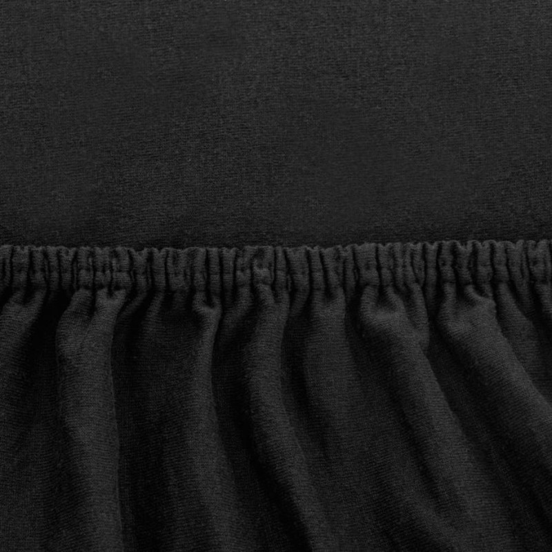 Prześcieradło Jersey z Gumką 90x200 Czarne