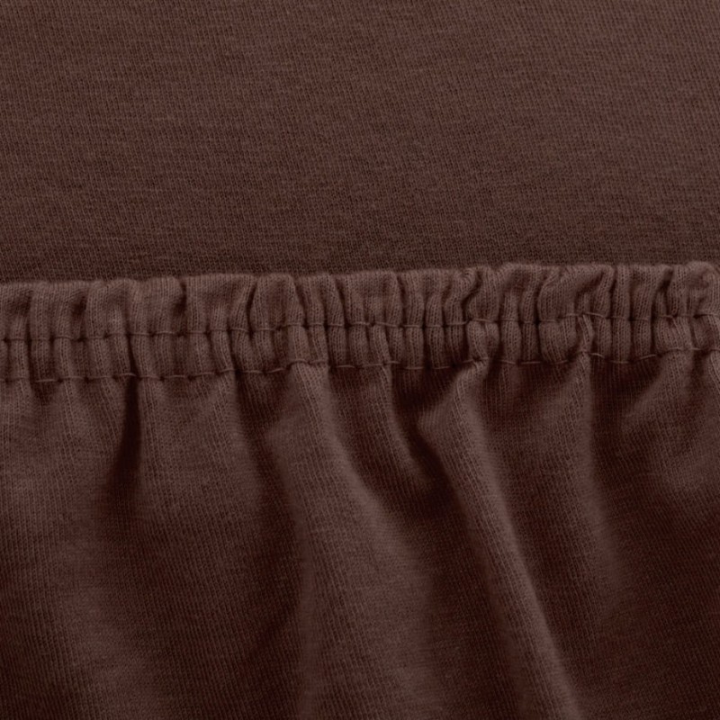 Prześcieradło Jersey z Gumką 90x200 Czekolada