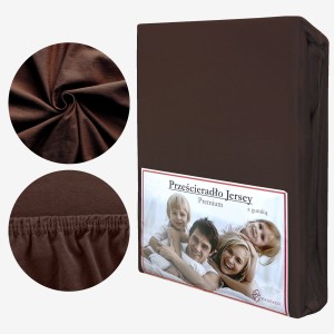 Prześcieradło Jersey z Gumką 220x200 Czekolada
