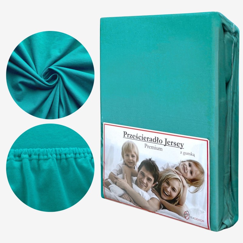 Prześcieradło Jersey z Gumką 220x200 Szmaragd