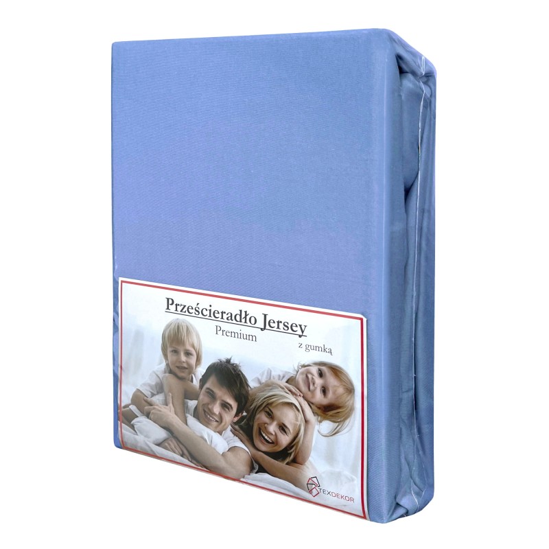 Prześcieradło Jersey z Gumką 120x200 Niebieskie
