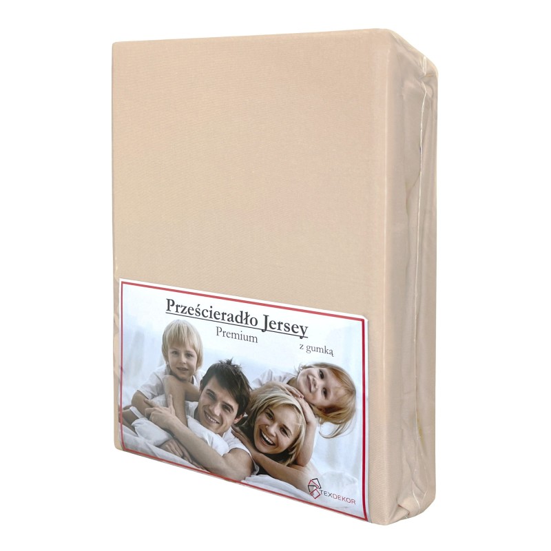 Prześcieradło Jersey z Gumką 140x200 Piasek