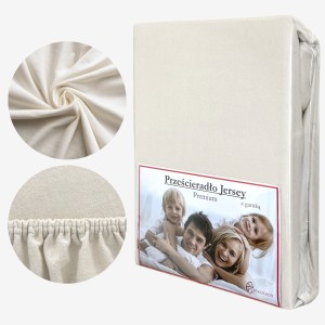 Prześcieradło Jersey z Gumką 120x200 Ecru