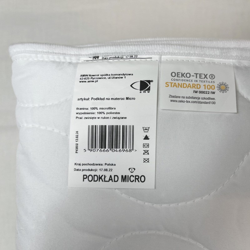 Podkład Na Materac Micro 90x200 Antyalergiczny