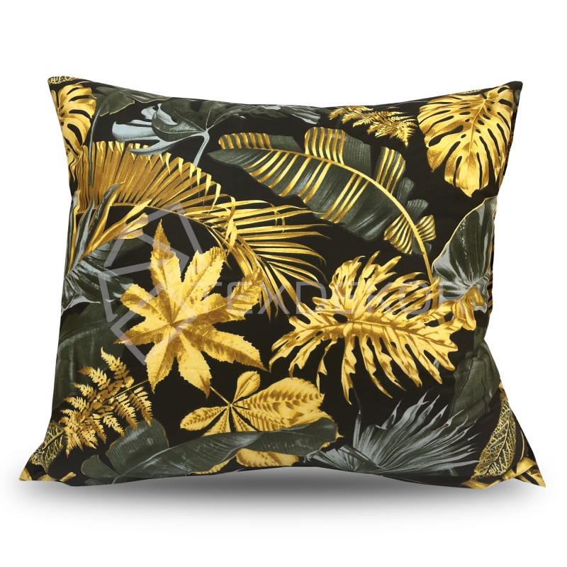 Pościel Bawełniana 160x200 Złocista Monstera T1411