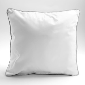 Poszewka Makosatyna 40x40 z Lamówką Biała