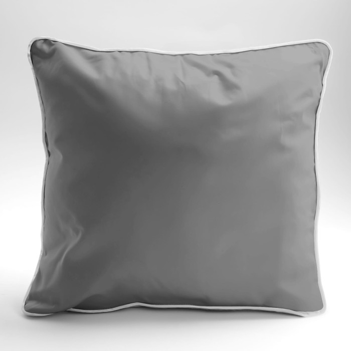 Poszewka Makosatyna 40x40 z Lamówką Szara