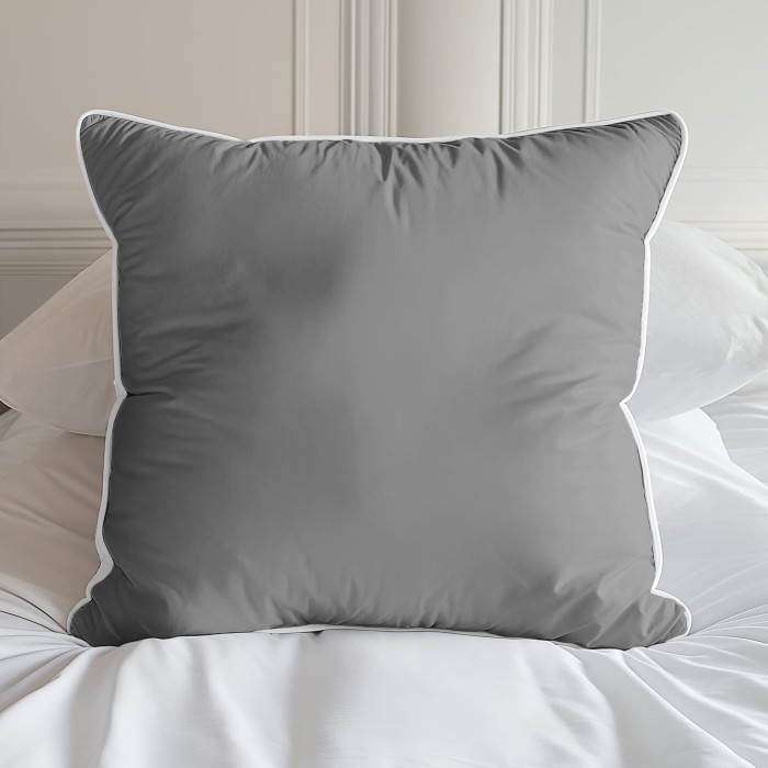 Poszewka Makosatyna 40x40 z Lamówką Szara