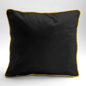 Poszewka Makosatyna 40x40 z Lamówką Czarna