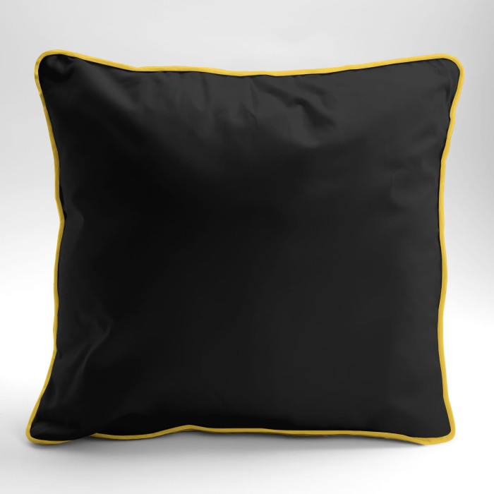 Poszewka Makosatyna 40x40 z Lamówką Czarna