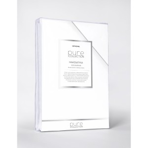 Pościel Makosatyna 140x200 z Lamówką Biała