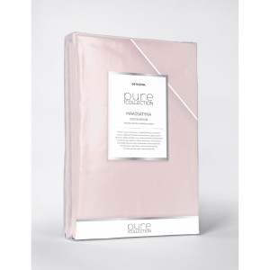 Pościel Makosatyna 140x200 z Lamówką Pudrowy Róż