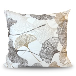 Pościel Bawełniana 140x200 Beżowe Liście T1669