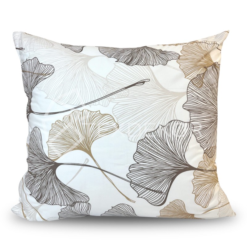 Pościel Bawełniana 140x200 Beżowe Liście T1669