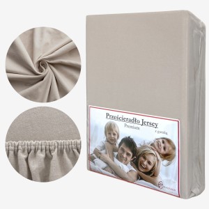 Prześcieradło Jersey z Gumką 140x200 Taupe