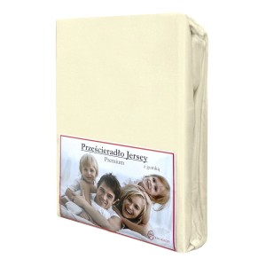 Prześcieradło Jersey z Gumką 90x200 Vanilla