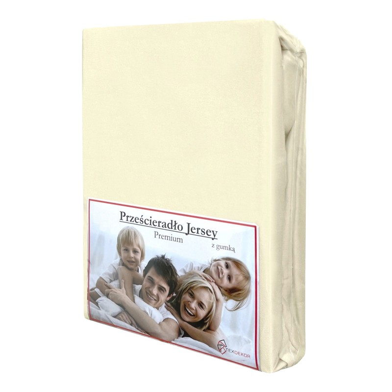 Prześcieradło Jersey z Gumką 90x200 Vanilla