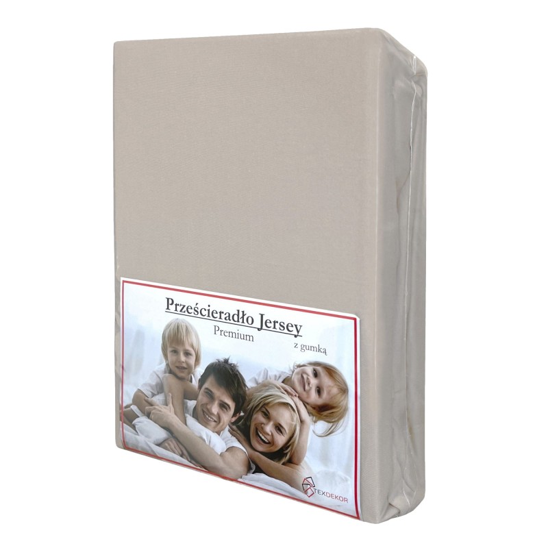 Prześcieradło Jersey z Gumką 140x200 Taupe