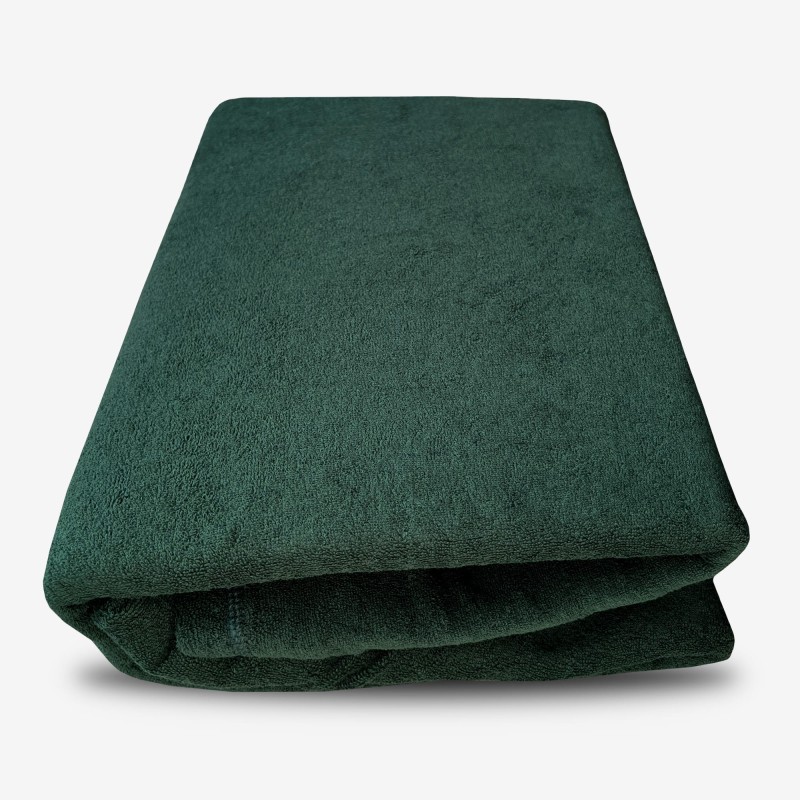 Prześcieradło Frotte Tradycyjne Bez Gumki 220x200 Butelkowa Zieleń