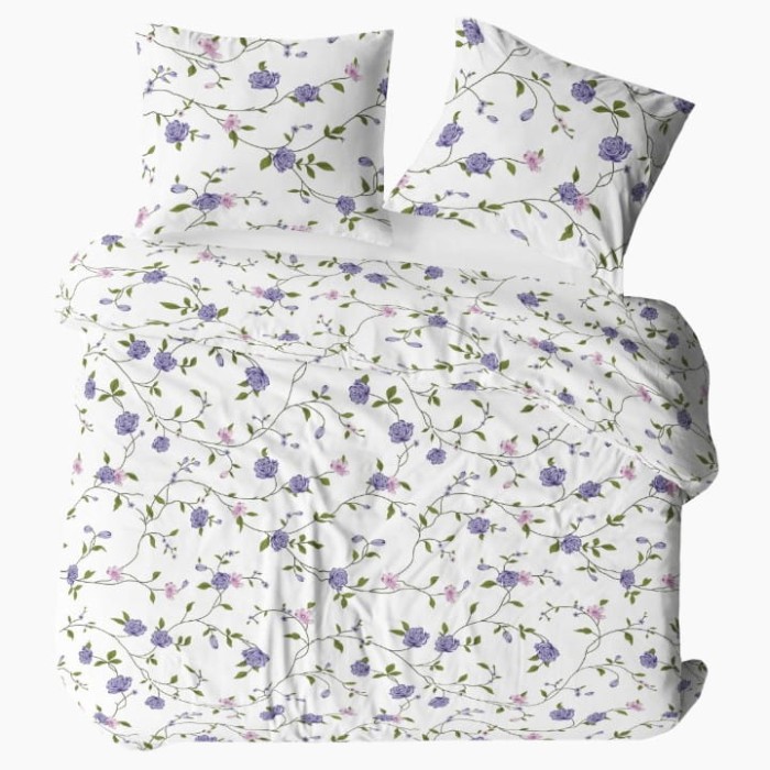 Pościel Bawełniana z Kory 180x200 Gałązki 1667