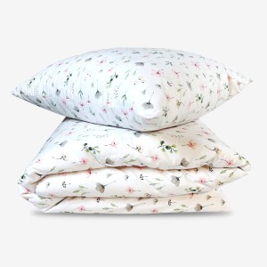 Pościel Bawełniana 140x200 Kwiatki T8530