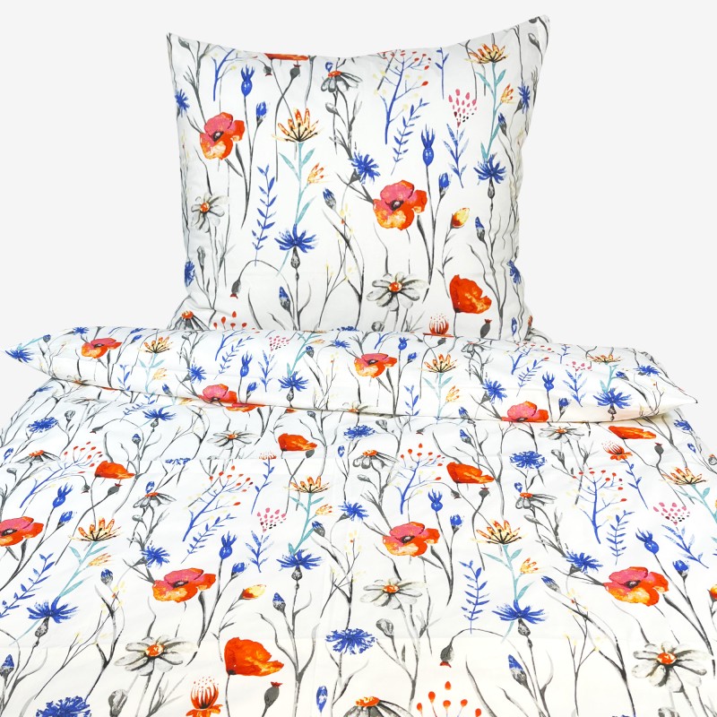 Pościel Bawełniana 140x200 Maki T1427