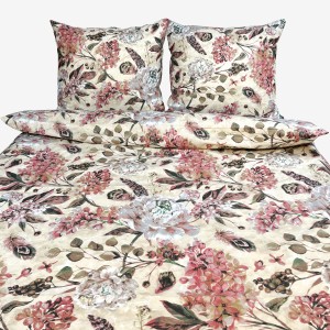 Pościel Bawełniana 160x200 Kwiaty T1045