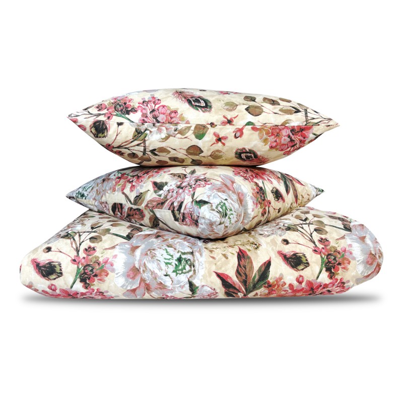 Pościel Bawełniana 160x200 Kwiaty T1045