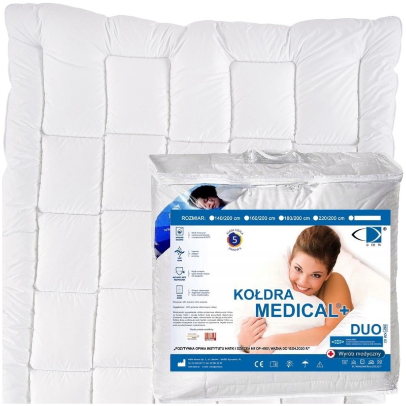 Kołdra Medical Duo 220x200 Medyczna Antyalergiczna