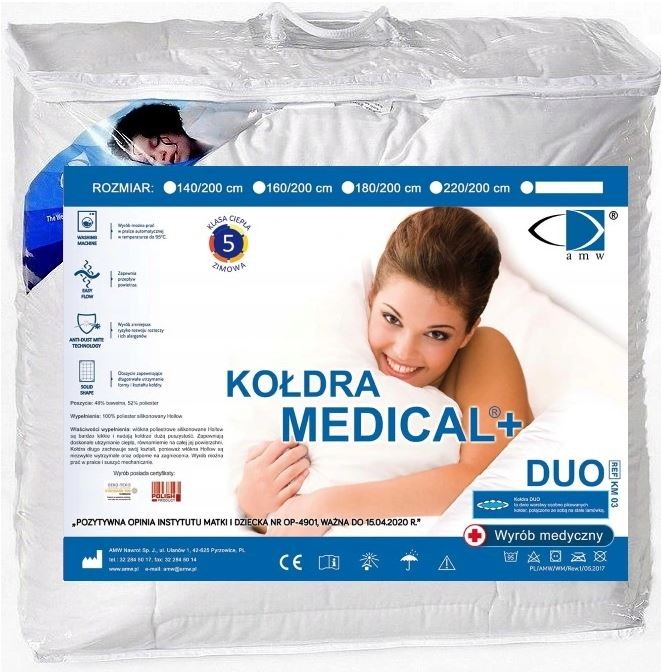 Kołdra Medical Duo 220x200 Medyczna Antyalergiczna