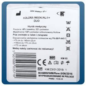 Kołdra Medical Duo 220x200 Medyczna Antyalergiczna