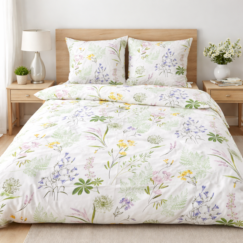 Pościel Bawełniana 220x200 Łąka T1326