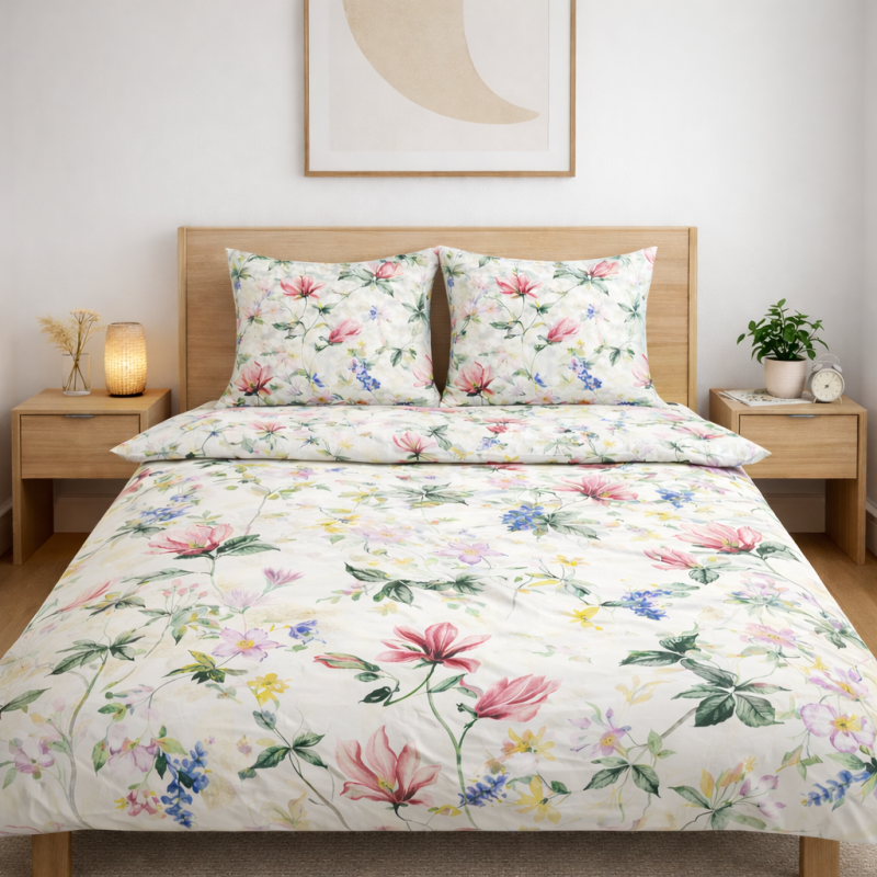 Pościel Bawełniana 180x200 Kwiatowa Łąka T3113