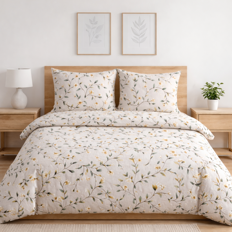 Pościel Bawełniana 180x200 Wiosenna Gałązka T2013